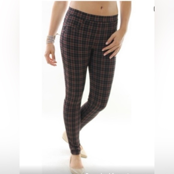 Anthropologie Sanctuary Plaid Pants Blue and Gray Women's - Picture 6 of 13